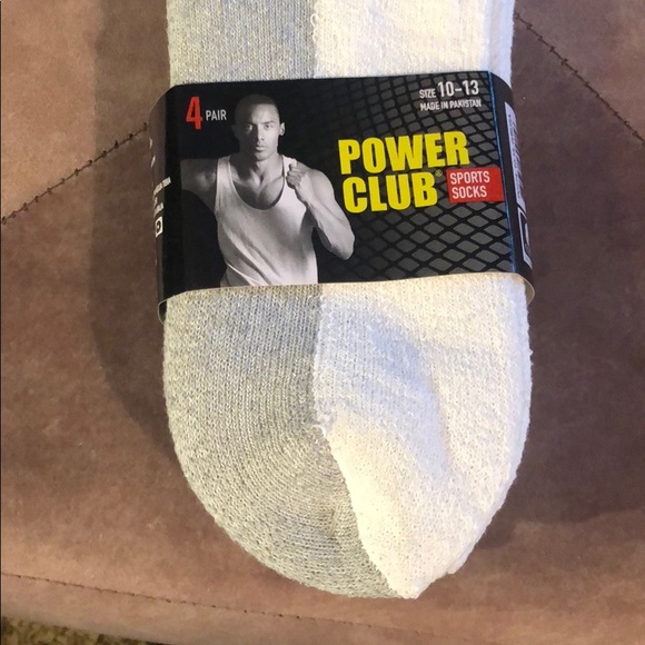 Power Club Sport Socks U.S.A .(4 Pair) White/Gray - Picture 2 of 8